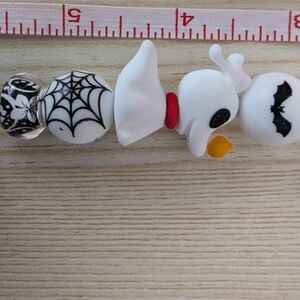 Halloween Ghost Dog Bead Clip/Keychain